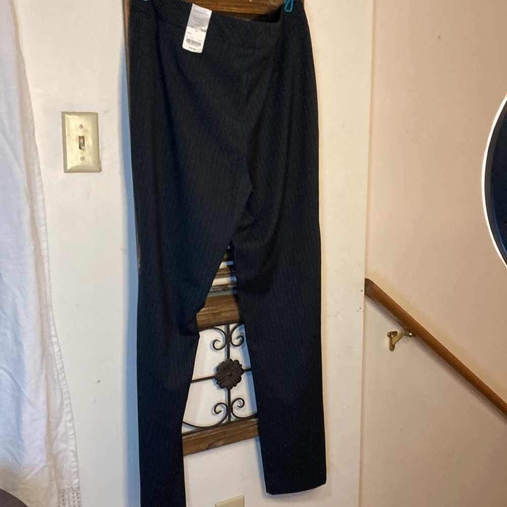 Worthington navy with blue pins Stripe NWT Casual dress Pants - Picture 4 of 4